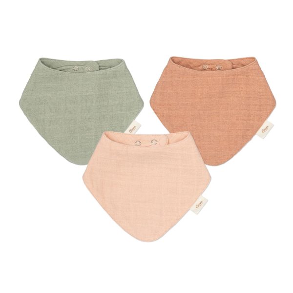 Muslin 3 pc Bib Set - Rose Sale